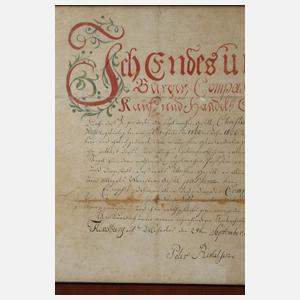 Lehrbrief der Segelmacher Flensburg