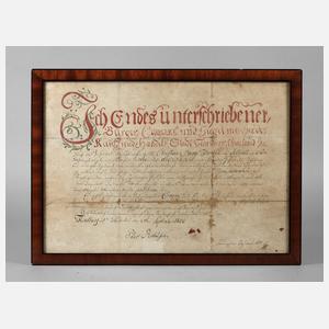 Lehrbrief der Segelmacher Flensburg