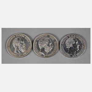 Drei Münzen Deutsches Reich