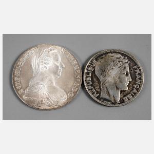 Zwei Silbermünzen