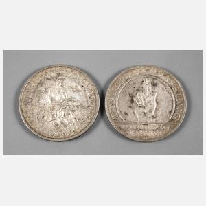 Zwei Münzen Weimarer Republik