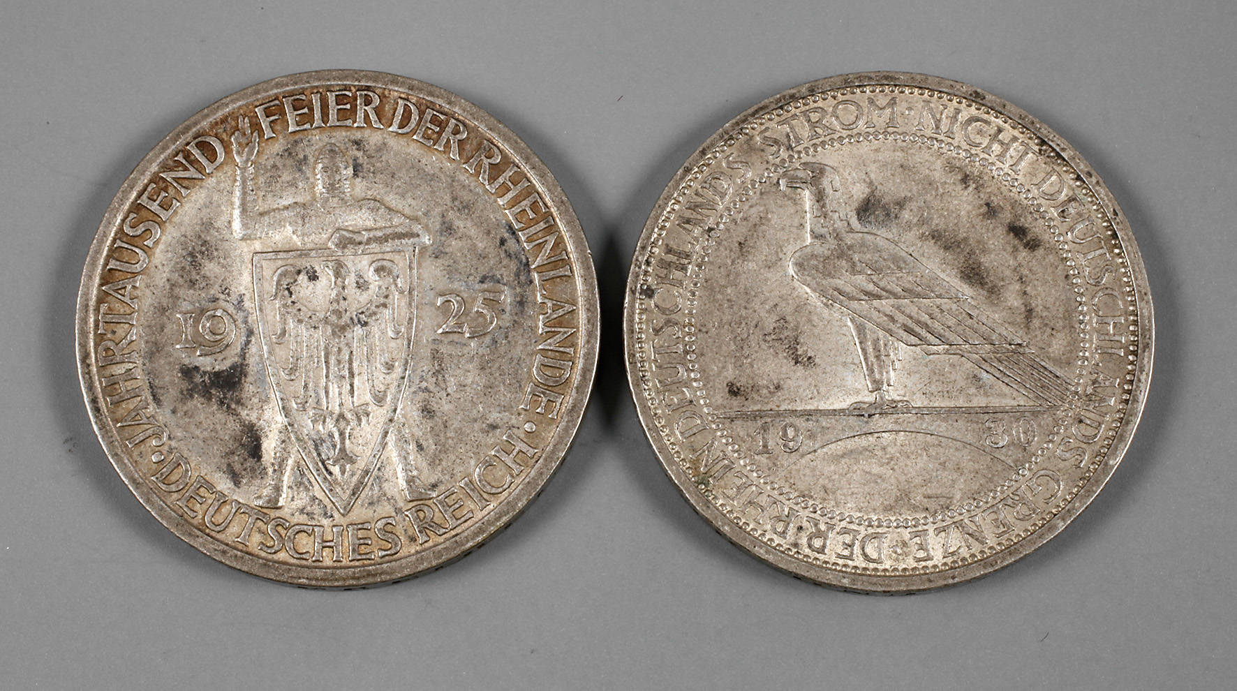 Zwei Münzen Weimarer Republik