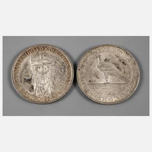 Zwei Münzen Weimarer Republik