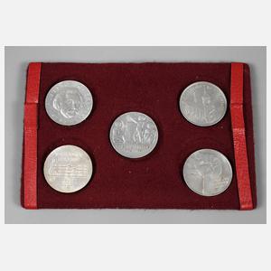 Fünf Gedenkmünzen DDR