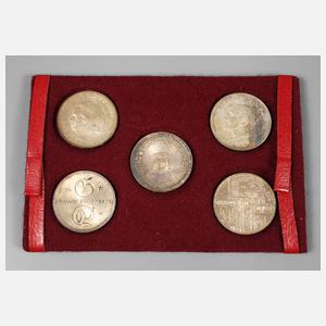 Fünf Gedenkmünzen DDR