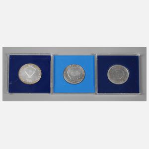 Drei Münzen DDR