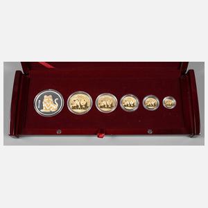 Seltener Münzsatz Gold China