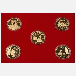 Set Goldmünzen China