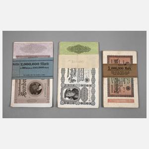 Konvolut Reichsbanknoten Inflation