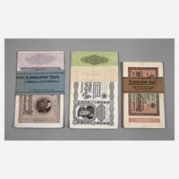 Konvolut Reichsbanknoten Inflation111