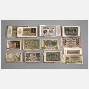 Konvolut Reichsbanknoten