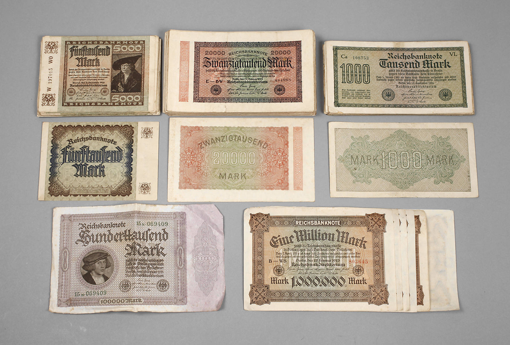 Konvolut Reichsbanknoten