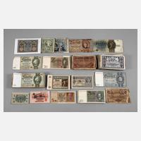 Großes Konvolut Reichsbanknoten111