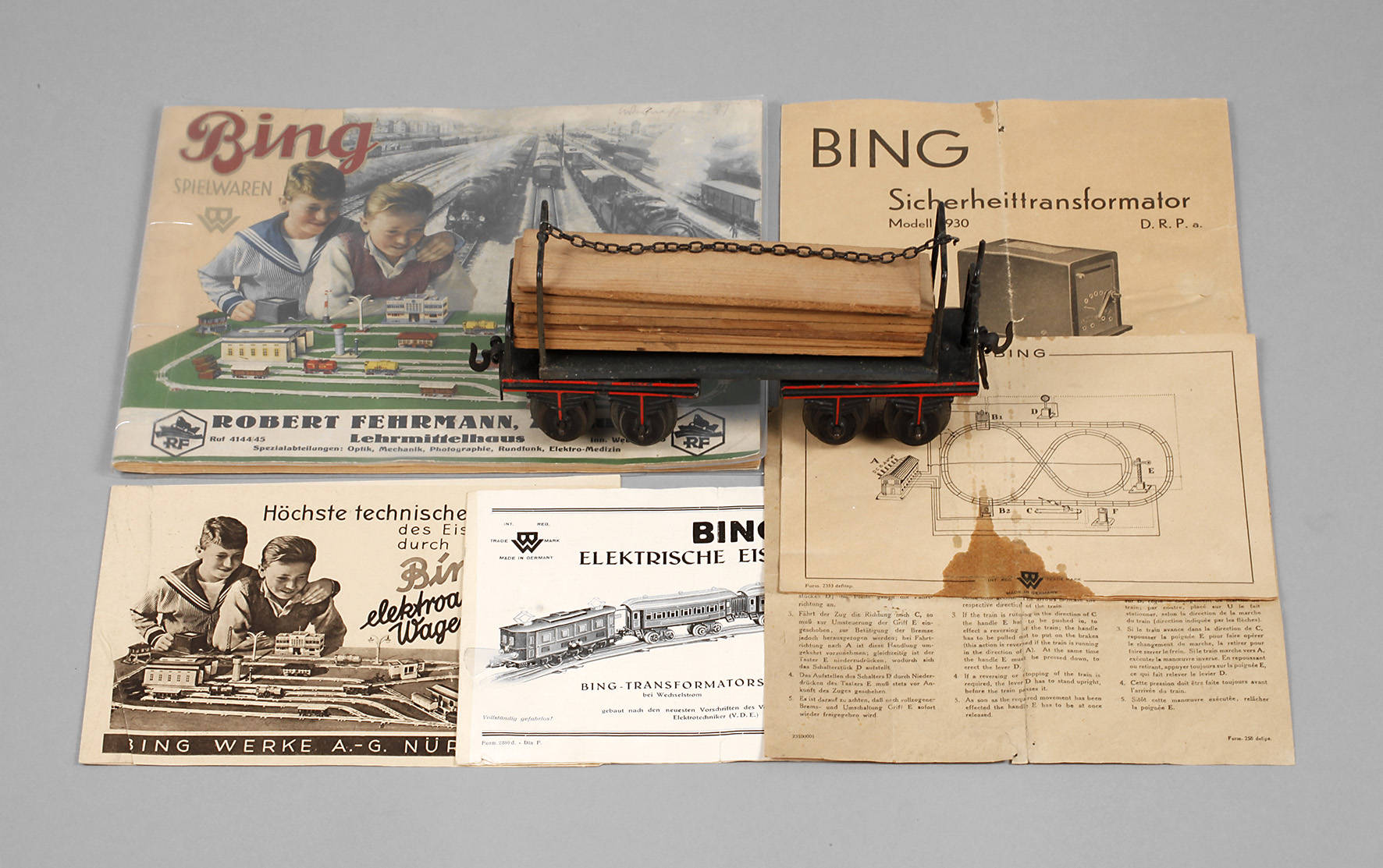Bing Langholzwagen und Katalog