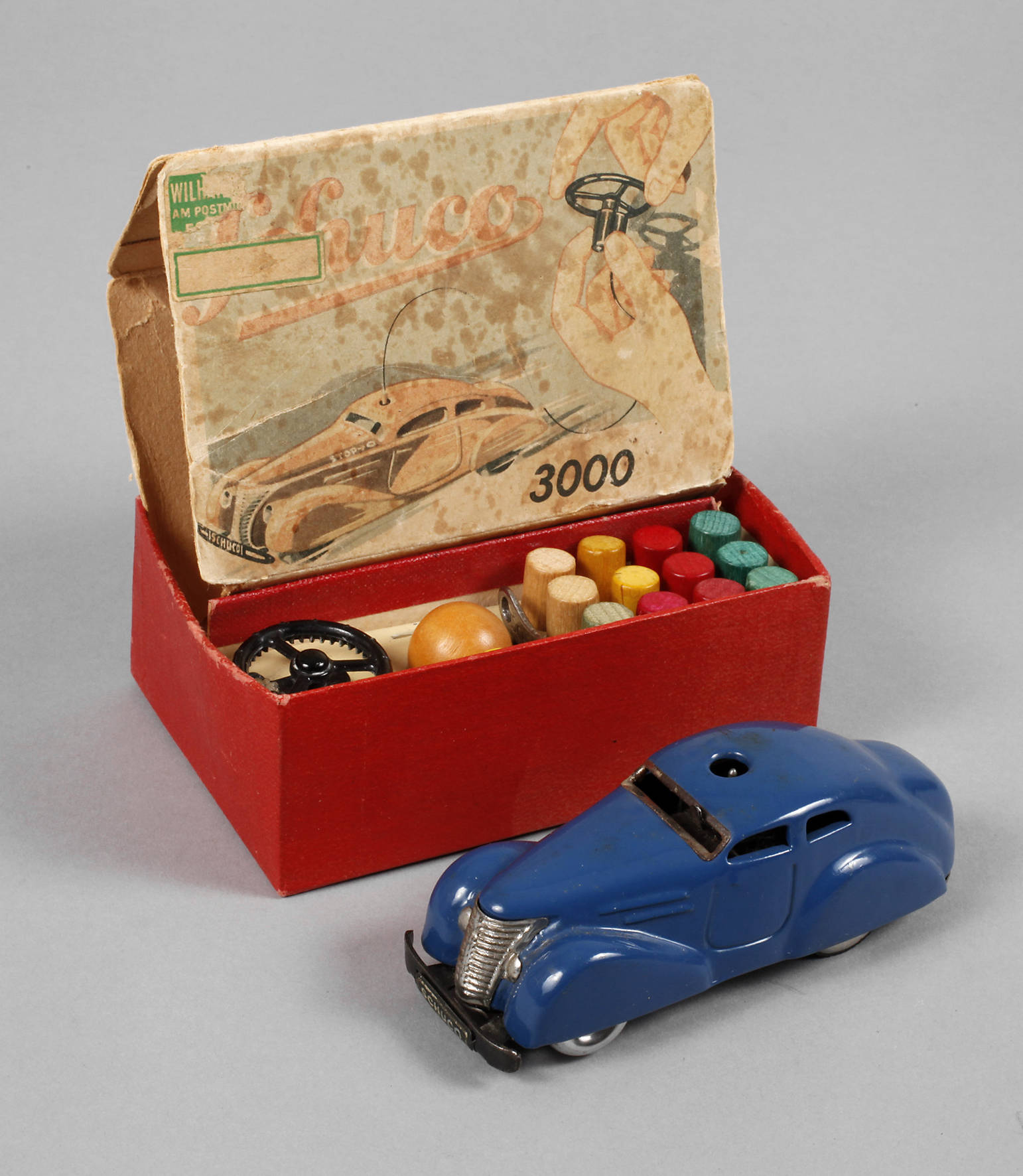 Schuco Fernlenk-Auto 3000 mit Zubehör