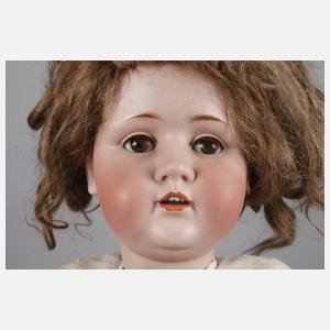 Kestner große Porzellankopfpuppe mit Puppenwagen