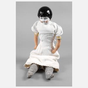 Glasierte Porzellankopfpuppe