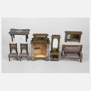 Puppenstuben-Salonmöbel Jugendstil
