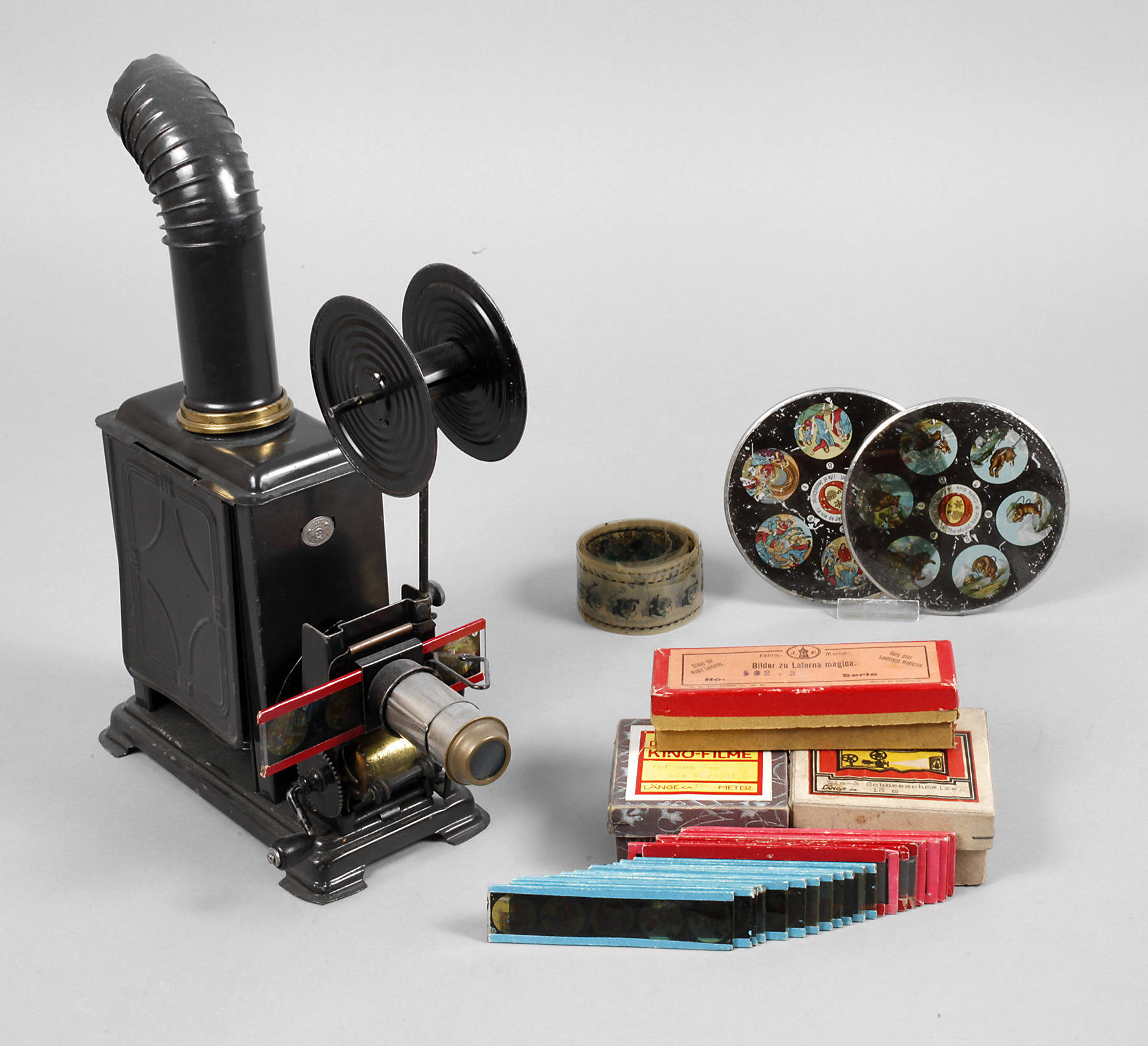 Josef Falk Kinematograph/Laterna Magica mit Zubehör