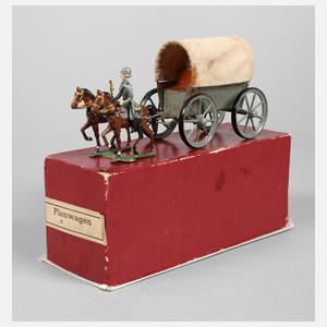 Gespann mit Planwagen