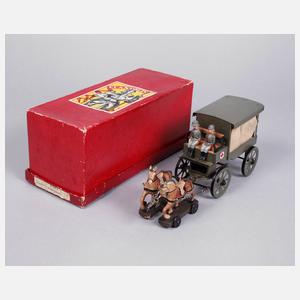 Elastolin Gespann mit Sanitätswagen