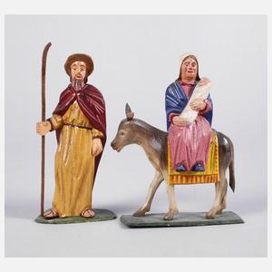 Paar Krippenfiguren Erzgebirge