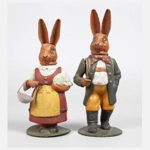 Zwei Candyboxen als Osterhasenpaar