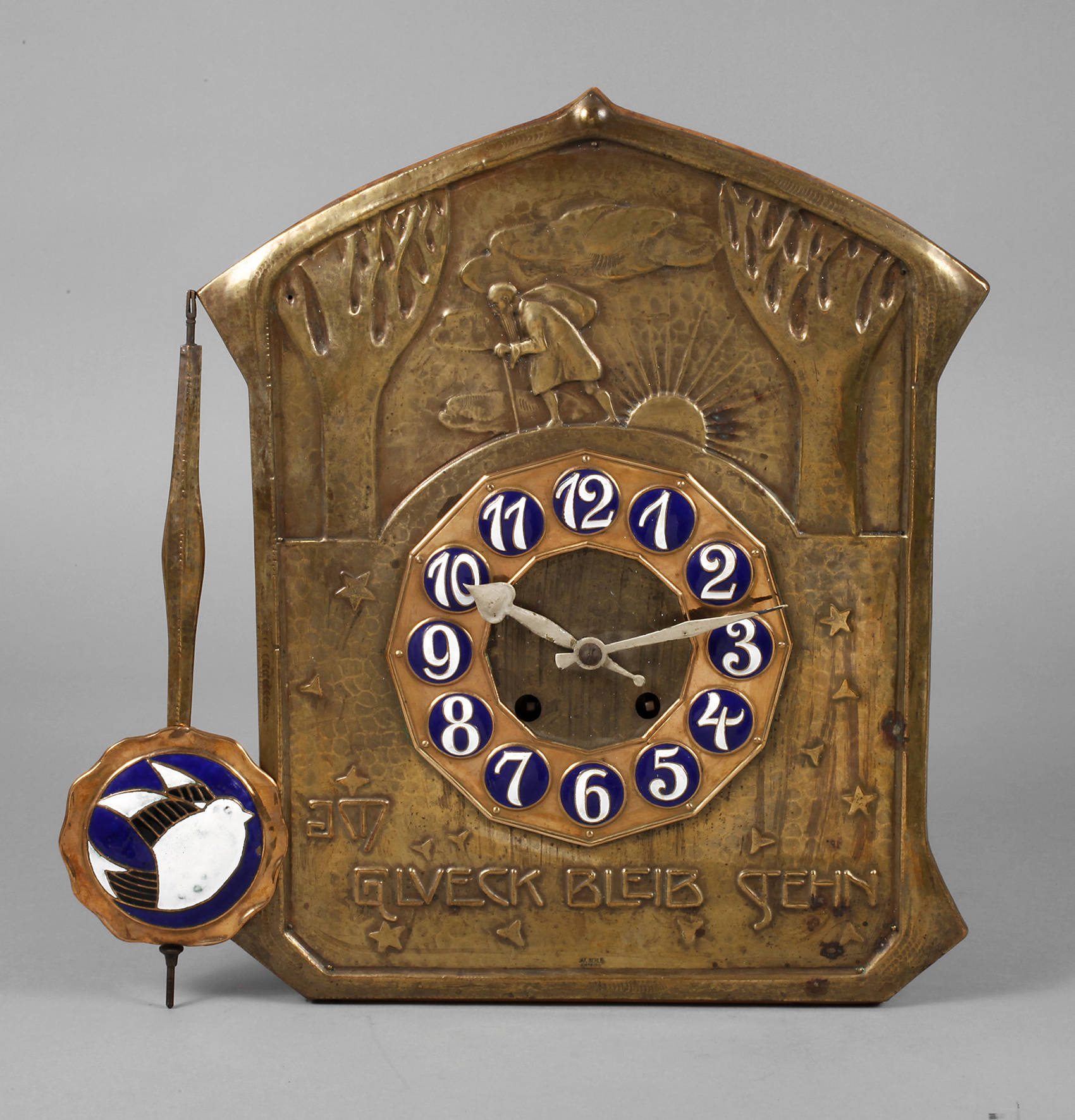 Museale Jugendstil Wanduhr