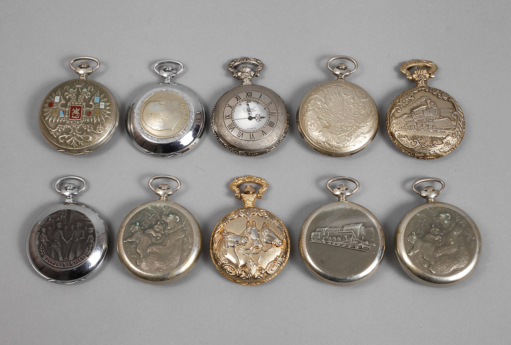 Zehn Taschenuhren