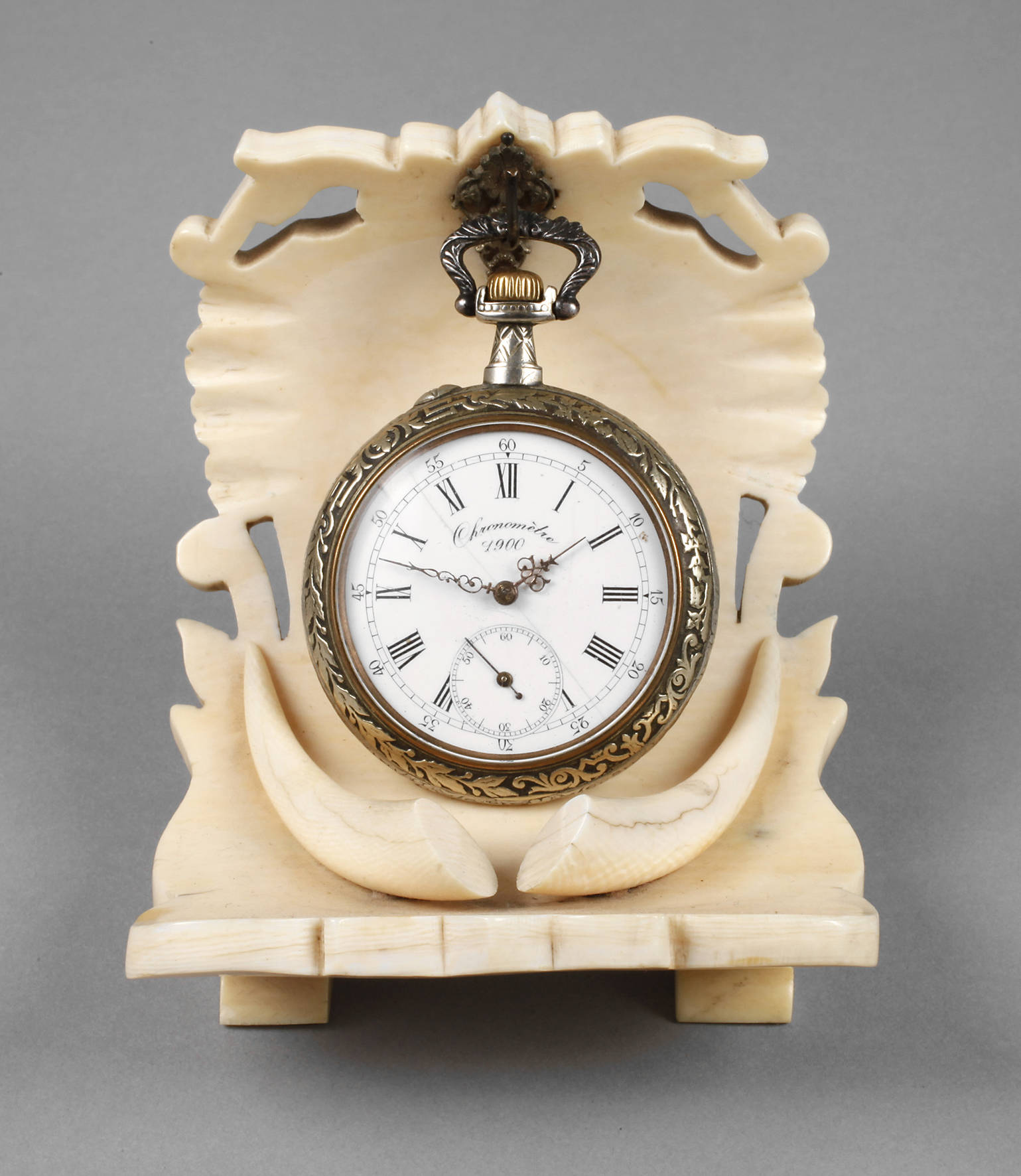 Uhrenständer Elfenbein