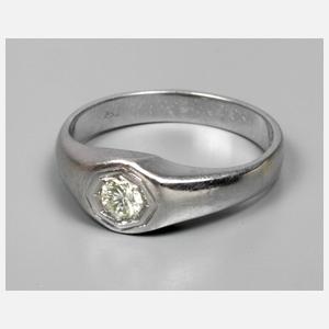 Weißgoldring mit Brillant