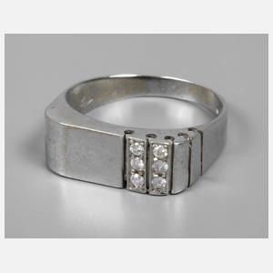 Weißgoldring mit Brillanten