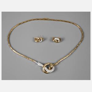 Schmuckset mit Brillanten ca. 1,8 ct