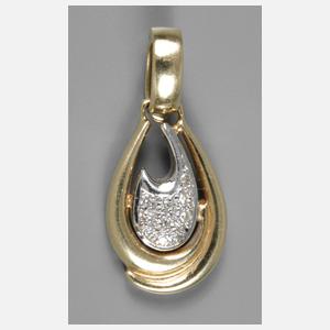 Brillantanhänger mit Varioclip