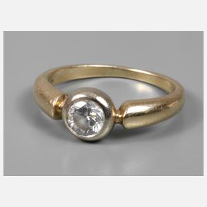 Damenring mit Brillant, 0,47 ct