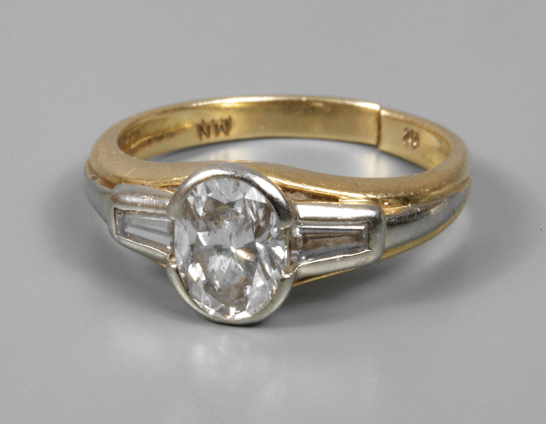 Damenring mit Diamanten, ca. 1,2 ct