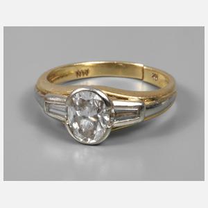 Damenring mit Diamanten, ca. 1,2 ct