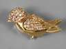 Brosche als Vogel mit Brillantbesatz