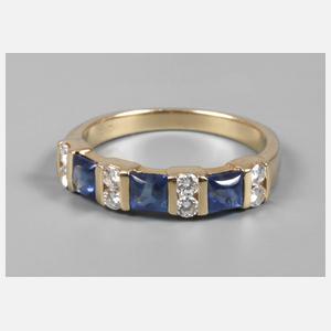 Brillantring mit Saphircarees