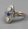 Damenring mit Saphir und Brillanten