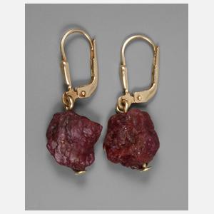 Ohrhänger mit Rubin