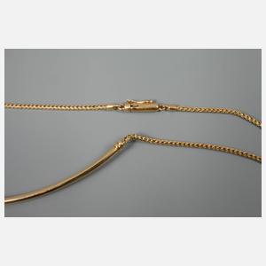 Designcollier Rubelith, Tansanit und Brillanten