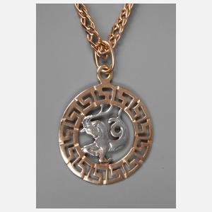 Anhänger und Kette in Rotgold