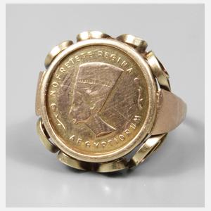 Damenring mit Schmuckdukat Nofretete