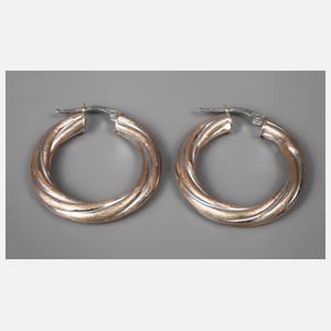 Paar Creolen bicolor