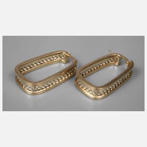 Paar Creolen in bicolor