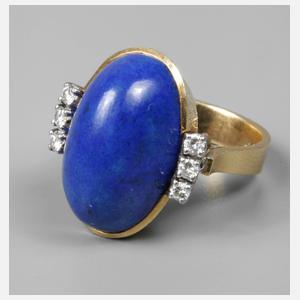 Damenring mit Lapislazuli und Brillanten