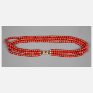 Dreireihiges Korallencollier