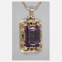 Anhänger mit synth. Spinell an Kette111