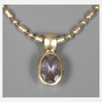 Anhänger mit Tansanit an Kette111
